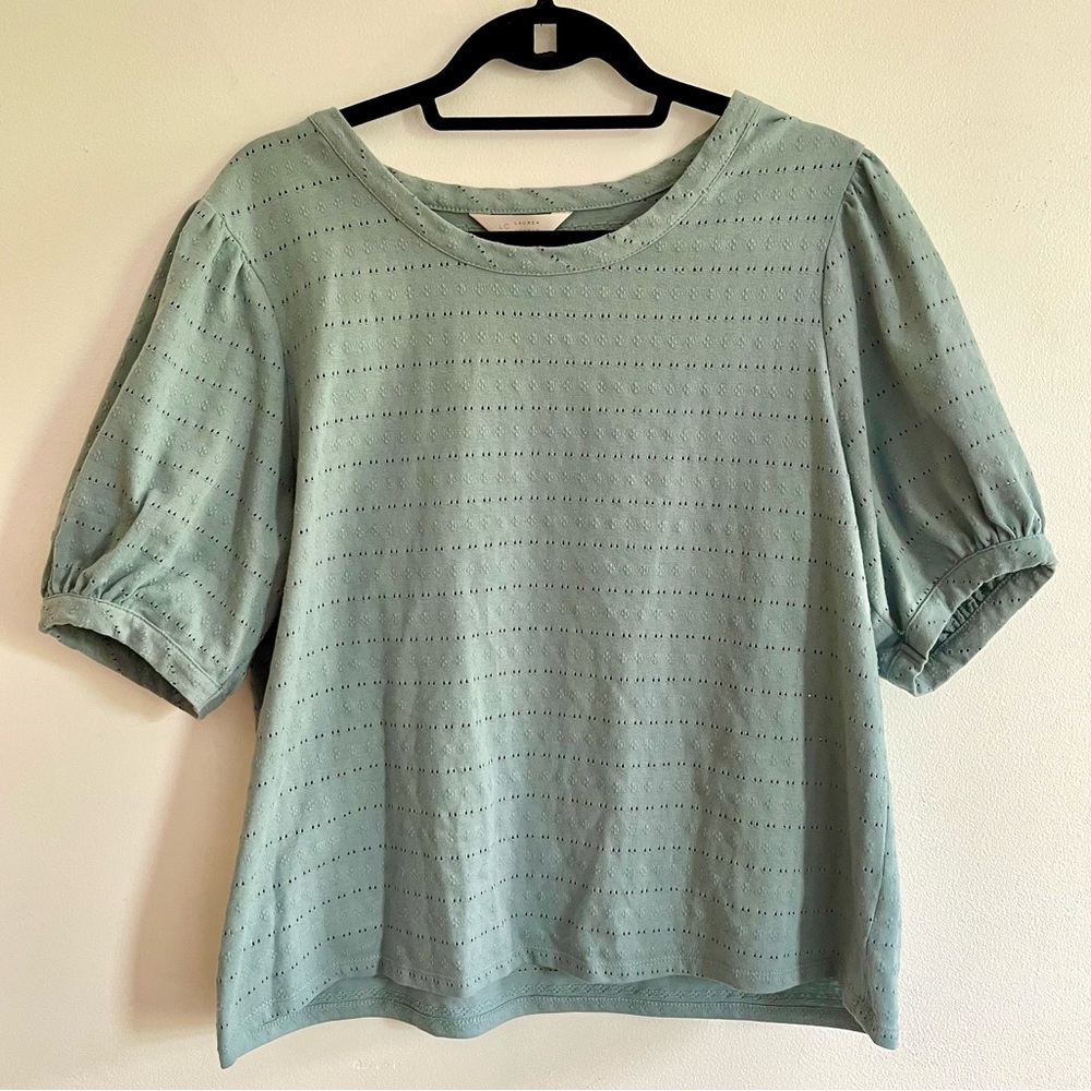 Women's LC Lauren Conrad Puff-Sleeve Top (XL)